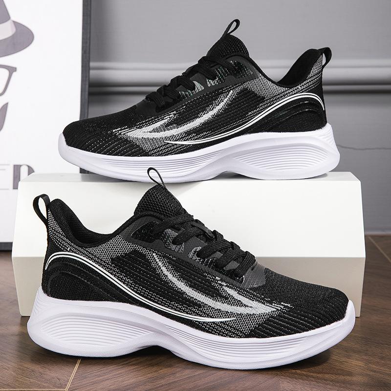 2025 осень новая женская обувь летящая тканая спортивная обувь сетка легкая повседневная амортизирующая обувь для бега