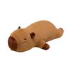 Kapibara throw pillow girl sleeping in bed sleeping doll capybara long pillow plush toy rag doll