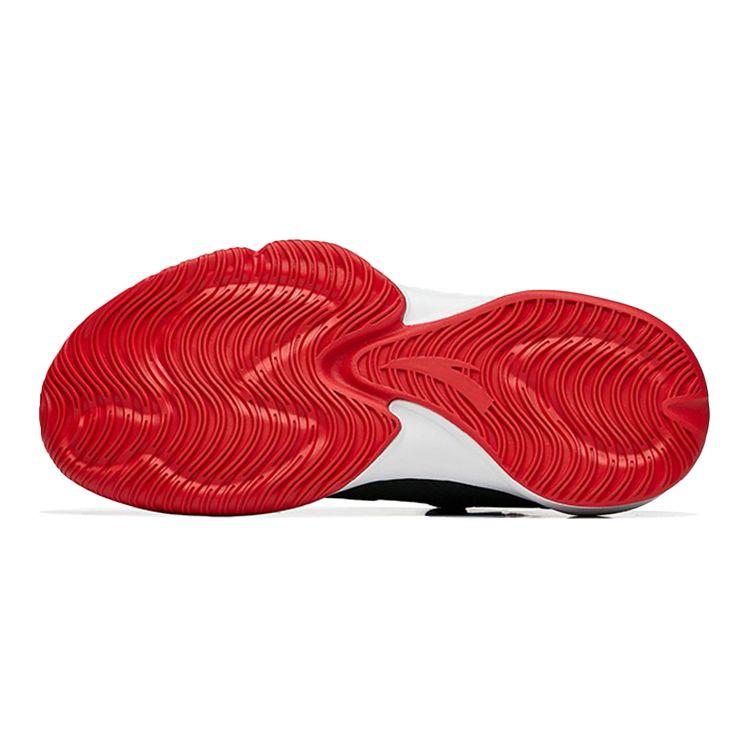 Anta Cement Nemesis Breathable Performance Basketball Shoes Kids Sneakers Black Red A312231111-3