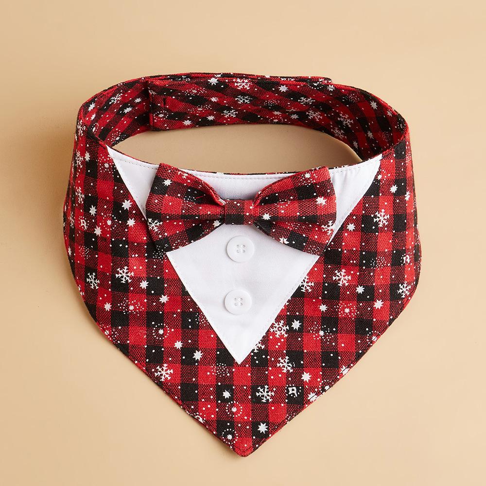 Tanpopo Brand Tuxedo Dog Wedding Collar Bow Tie Adjustable Collar Birthday Costume Outfit Cosplay Graduation Party Dress Bandana