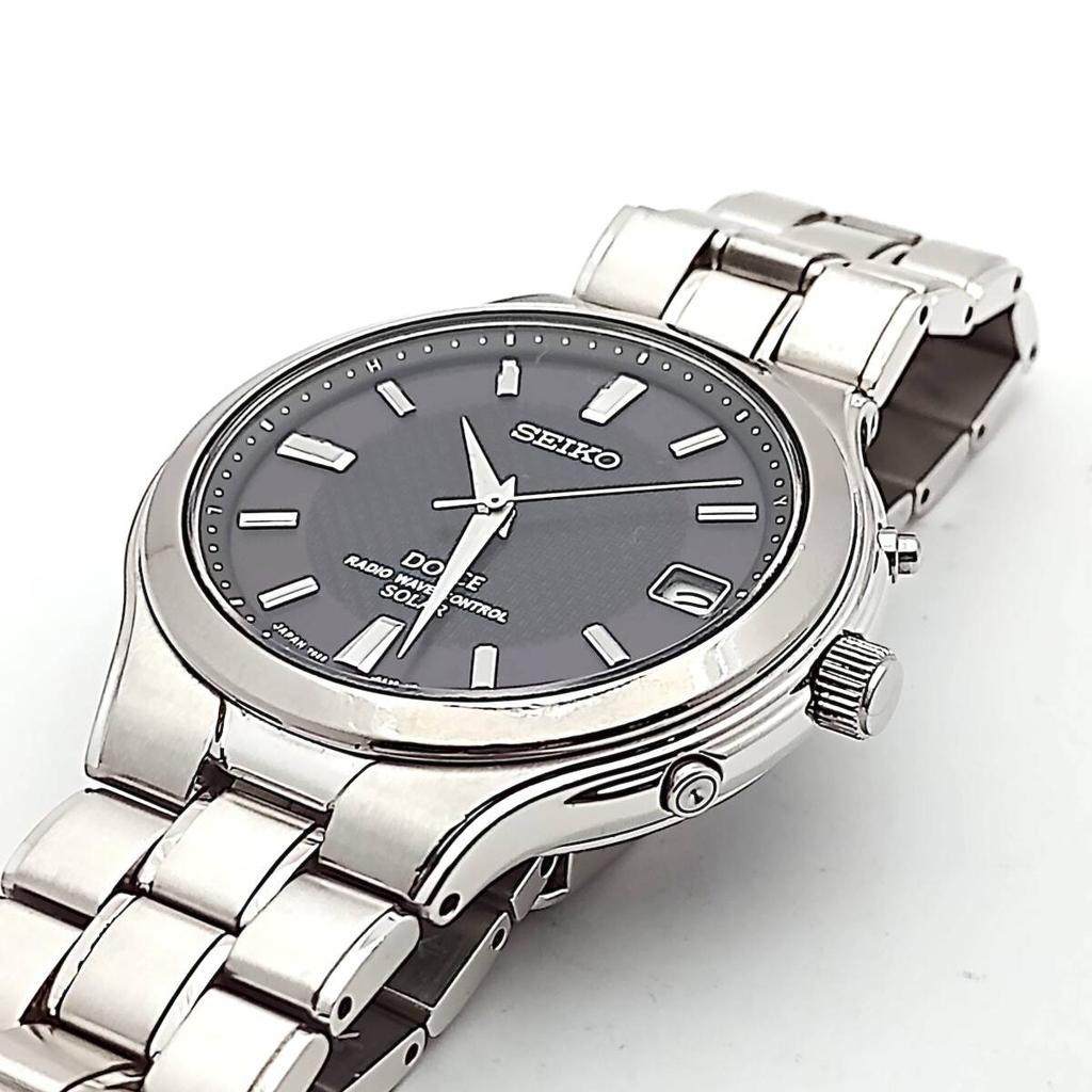 SEIKO Dolce Солнечные Радиоуправляемые Часы SADZ015 Дата Работают Отлично Аккумуляторная Батарея «Превосходящие Измерения» (7B22-0AK0) Функция,
