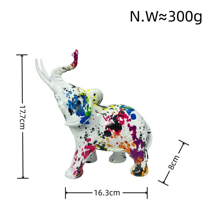 Европейские и американские креативные красочные украшения в виде слона для дома, гостиной, винного шкафа, входной двери, украшения из смолы