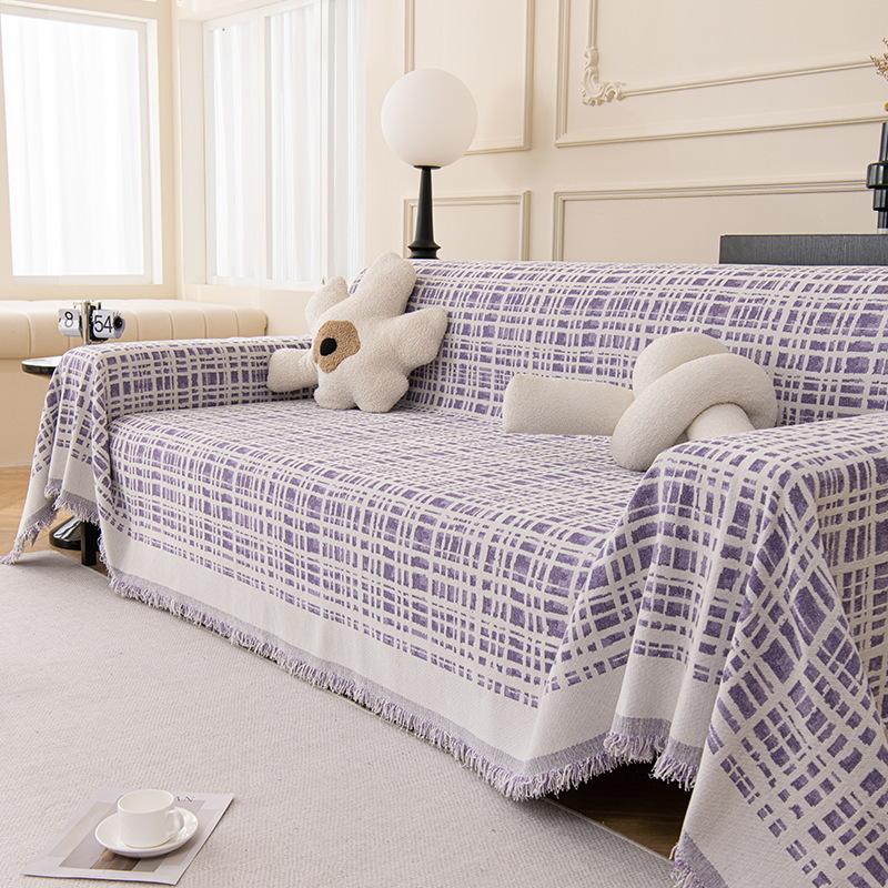 Chenille Sofa Towel Full Cover Fabric, All-season Universal Sofa Towel, Minimalist Style, Double-sided Usable Sofa Cover Blanket