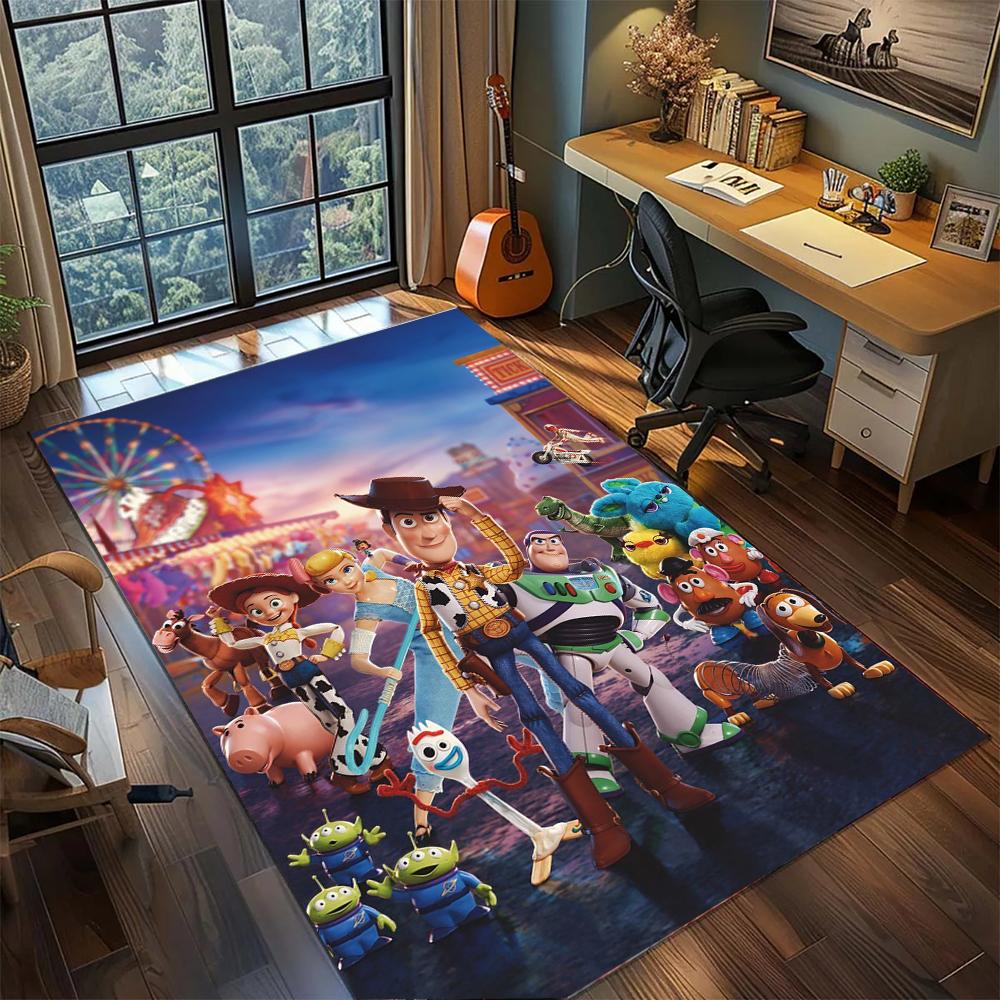 Toy Story: All Hands on Deck! Rug Carpet Large Area Rug Non Slip Washable Floor Mat Gamer Room Bedroom Home Decor