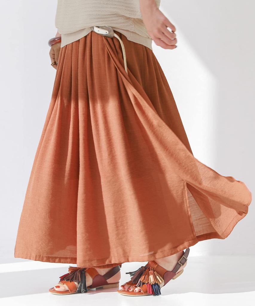 Oshare Walker и Cool Slub Гаучо Длинные Один Размер Подходит Slub Эластичные Плюс Свободные pbn0167 n'OrLABEL "Свободные Брюки" Широкие Брюки, Женские Низ, Брюки,