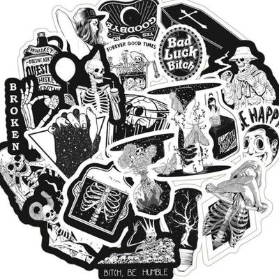 Водонепроницаемая наклейка череп ужасов