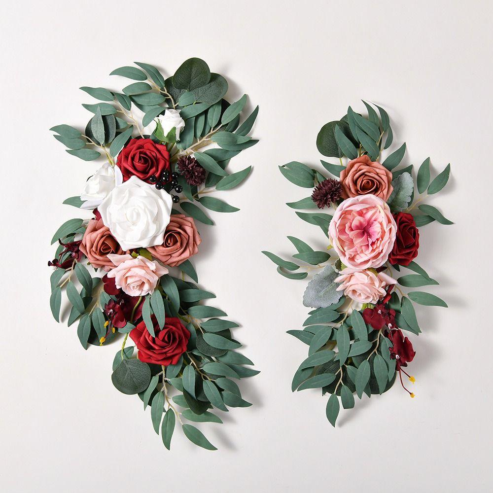 Wedding Decorations Fake Floral Rose Ceremony Flower Wreath Arch Flowers Kit Wedding Party
