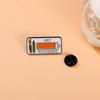 Cartoon Enamel Alloy Brooch Alphabet Paint Brush Battery Shape Cute Badge for Backpack Clothes Decoration Fashion Accessory