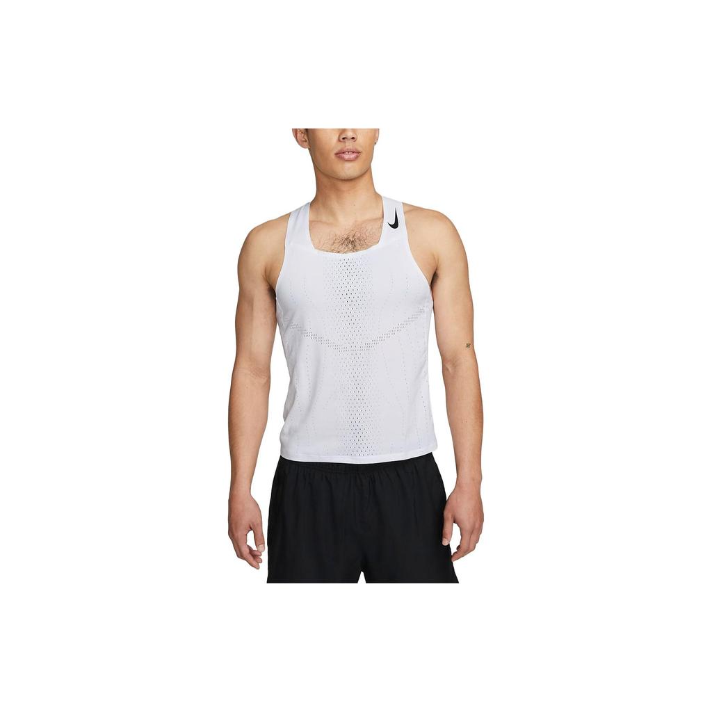 Nike Мужские майки для бега Белые с круглым вырезом Умеренные Другие DM4625-100