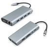 Док-станция для ноутбука Type C на HDMI с VGA, Gigabit Ethernet, USB 3.0 и кардридером SD/TF