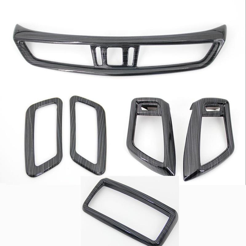 Для Nissan QASHQAI J11 2016-2020 аксессуары с левым рулем, 6 шт./лот, стиль из углеродного волокна, кондиционер, наклейка на вентиляционное отверстие переменного тока, наклейка