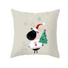Peach Skin Christmas Print Pillow Case Cartoon Animal Home Sofa Cushion Cover Bedside Bedroom Pillow