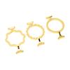 3Pcs 3 Shapes Wax Seal Stamp Rings Gold Wax Seal Stamp Mold Metal Wax Seal Molds  Invitations