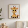 Baby Giraffe - Decorative Poster Baby Giraffe - Decorative Poster, 30X40 Cm, Light Oak Wooden Frame, Matte Paper 230 Gsm