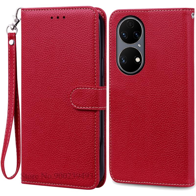 Чехол P50 P 50 Pro для Huawei P50, кожаный чехол-кошелек, флип-чехол для Huawei P50 Pro, мягкий силиконовый чехол, чехол Fundas Shell