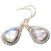 StarGems® Natural Moonstone Handmade 925 Sterling Silver Earrings 1.5" E5579