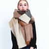 2025 Autumn/Winter New Women'S Hairy Plaid Scarf Dual Purpose Shawl Thickened Warm Imitation Cashmere Extended Scarf
