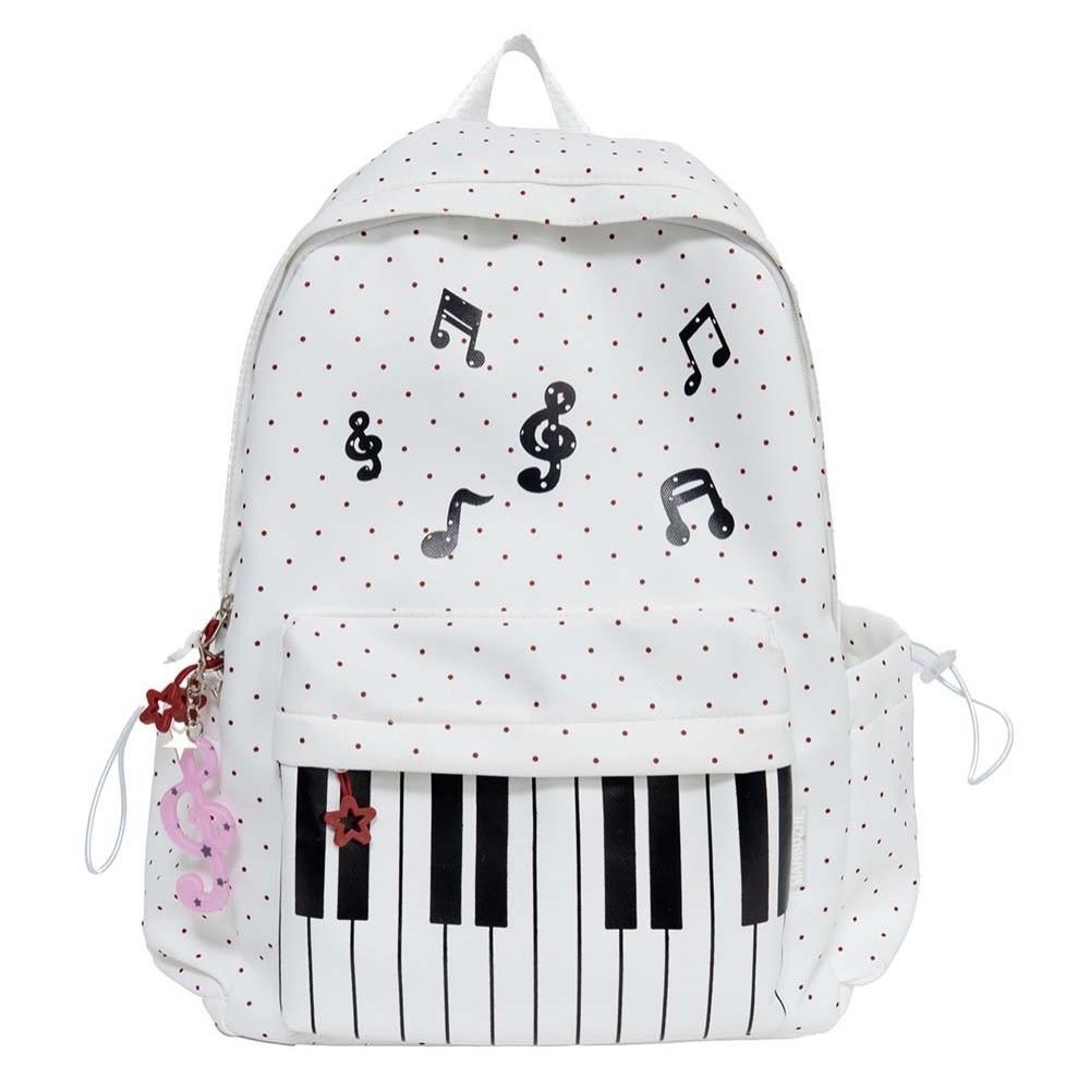 Lightweight Design Piano Backpack Nylon Cute Schoolbag Keyboard Bookbag Outdoor Traveling