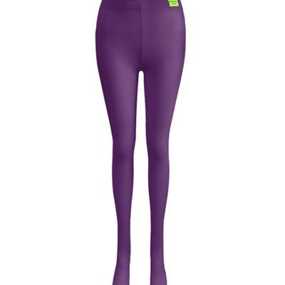 Романтичные тигровые базовые колготки (пурпурный)