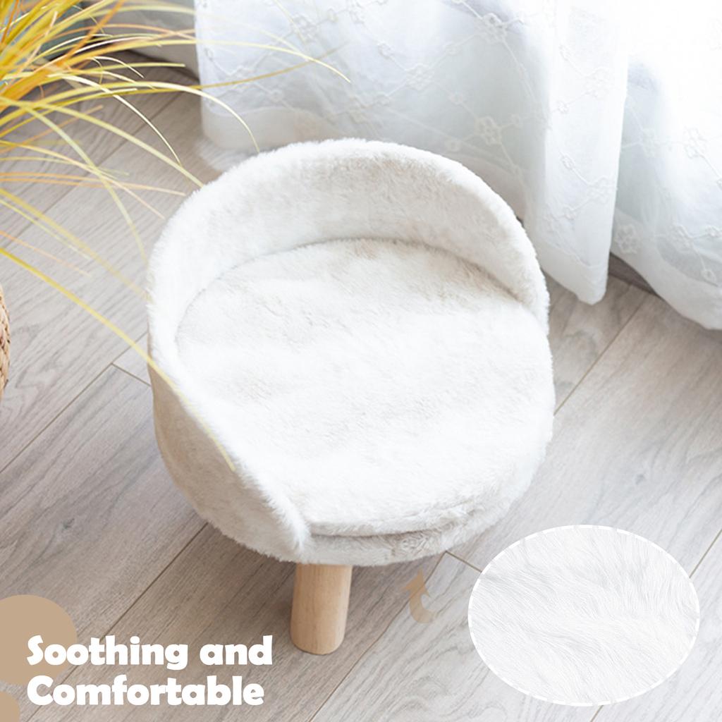 Домашнее кресло для щенка Роскошный диван-кровать для маленькой собаки Поднятая кровать для собаки кошки Мягкая кровать для кошки для любого сезона Универсальная