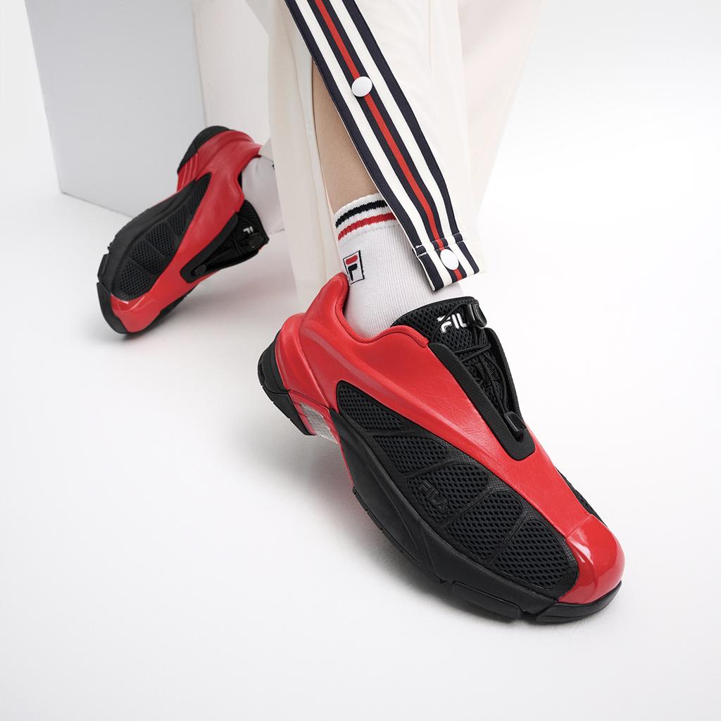 Fila Couple Matching Versatile Fashion Low-Top Casual Shoes Women Sneaker Fire-Red Black F12W431116FFB