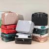 Retro 14 Inch Makeup Case Handbag Luggage Travel Box with Straps Mini Handheld Suitcase  Flight