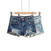 Trendy European & American Ripped Denim Shorts for Women - Summer 2025 Low-Waist Sexy Fit