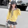 Girls' Korean Style Spring Chic Cardigan & Skirt Set 2025
