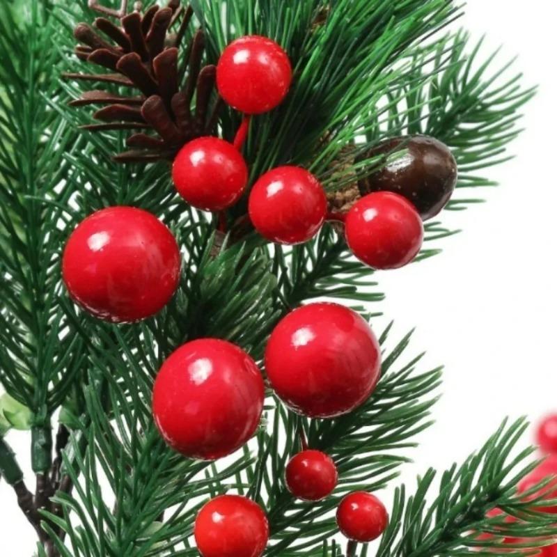 50/100 шт. Рождественское украшение Ягода Украшение на рождественскую елку для декора дома, комнаты Рождество Новый год 2025 DIY подарок Аксессуары для венка