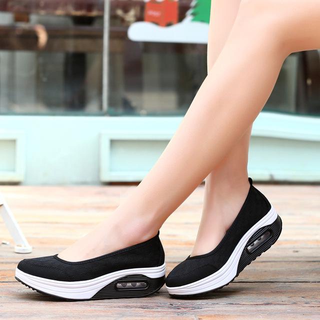 Платформа Shake Shoes Женская повседневная обувь с дышащей сеткой Женская летняя обувь Модные женские кроссовки