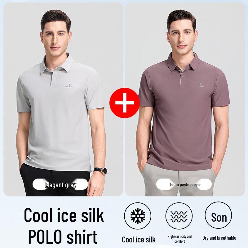Pierre Cardin Cooling Antibacterial Men's Ice Silk Polo Shirt