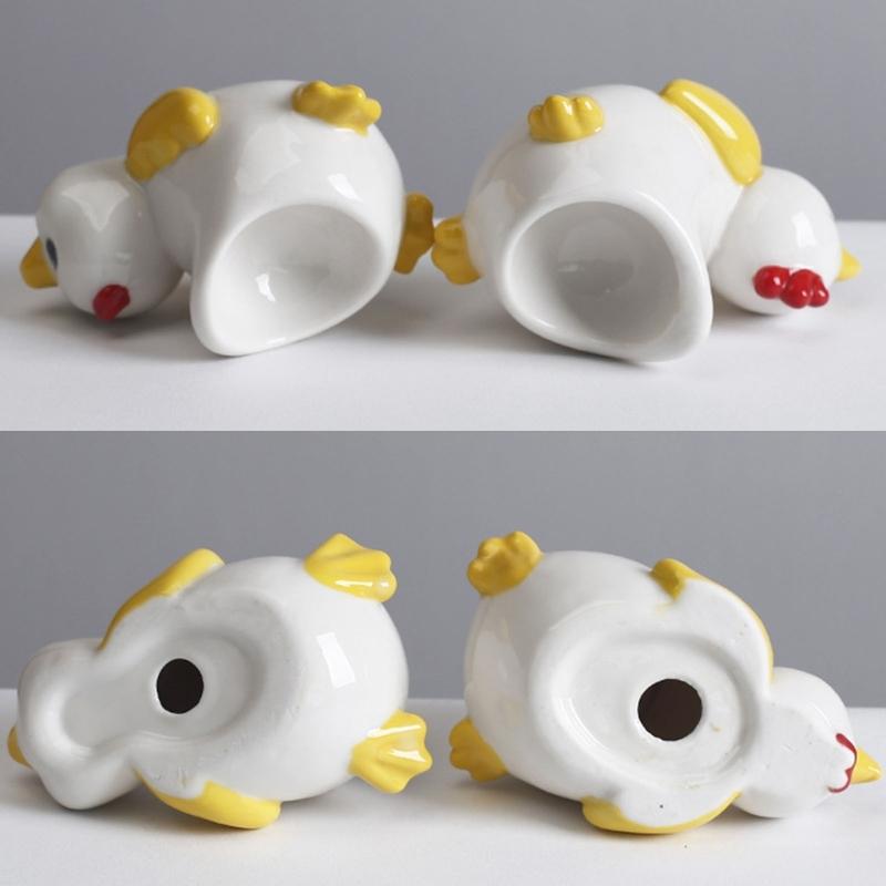 Керамические Держатели для Яиц Милые и Прочные Дизайн Курицы или Утки Лоток для Яиц Идеально Подходит для Семейных Завтраков или Встреч с Друзьями