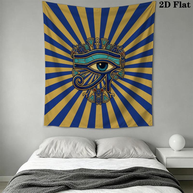 Eye of Horus Wall Tapestry Aesthetic Wall Hanging Printed Fabric Blanket Decorative Tapestries for Bedroom Living Room Home Decor