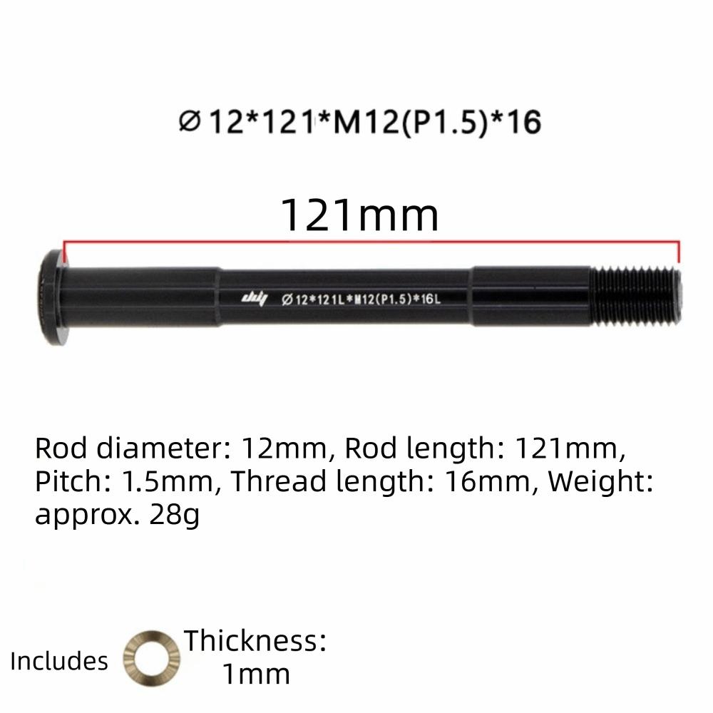 M12 Bicycle Thru Axle High Strength Bike Thru Axle Skewers Frame Fork Hub Replacement