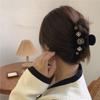 Baroque Winter Rhinestone Pearl Korean Ponytail Holder Women Hair Claws Hairgrip Crystal Shark Clip