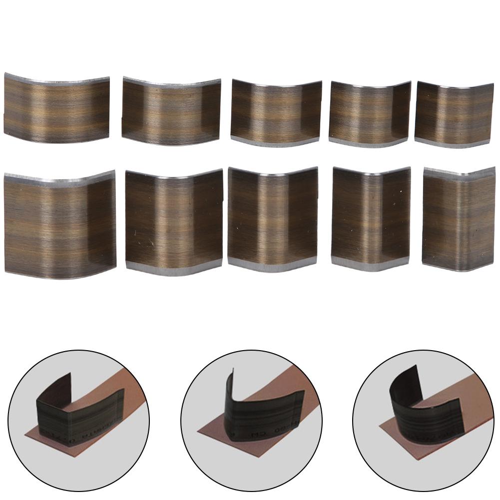 10Pcs Leather Belt End Cutter High-Speed Steel Square V Shape Hand Made Craft Tool(Low Round )