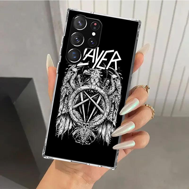 Чехол для телефона Slayer Heavy Metal Rock Band для Samsung Galaxy S26 S24 S23 Ultra S25 Edge S22 S21 Plus S20 FE + Мягкий чехол с принтом Fun