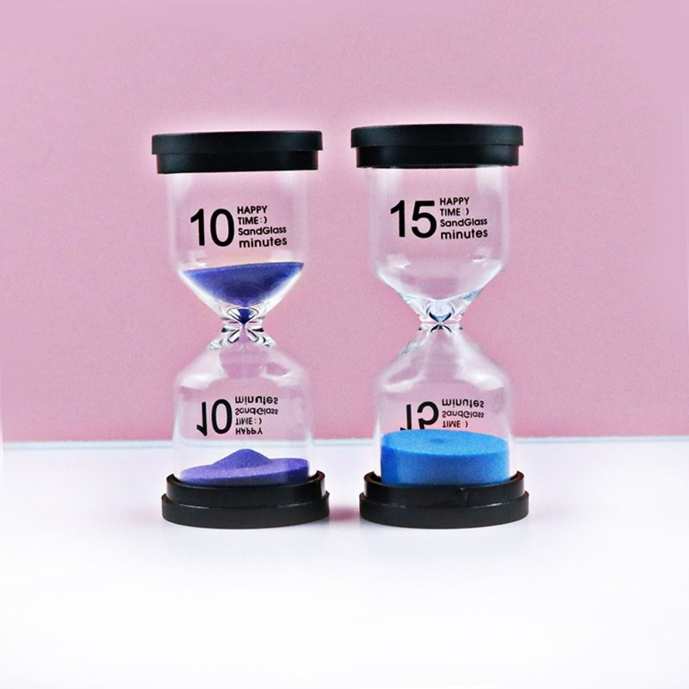 Toys Toothbrushing Timing Black Cover Hourglass Timer Sandglass Desktop Ornament Time Funnel