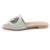 GUCCI Sandals Interlocking G Mint green Suede leather Women 36 Used