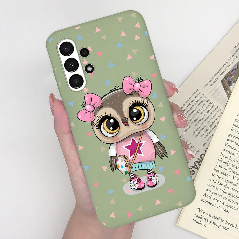 For Samsung Galaxy A13 4G Fashion Phone Case Cute Dinosaur Smiling Face Soft Silicon Funda Shell For Samsung GalaxyA13 Bumper