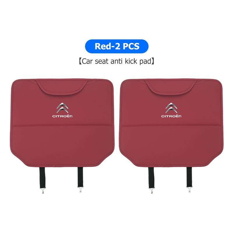 POOR1 Leather Car Seat Back Protector Kick-Proof Anti Slip Child Mat For Citroen Jumper Celysee Cactus Picasso Aircross Saxo Grand