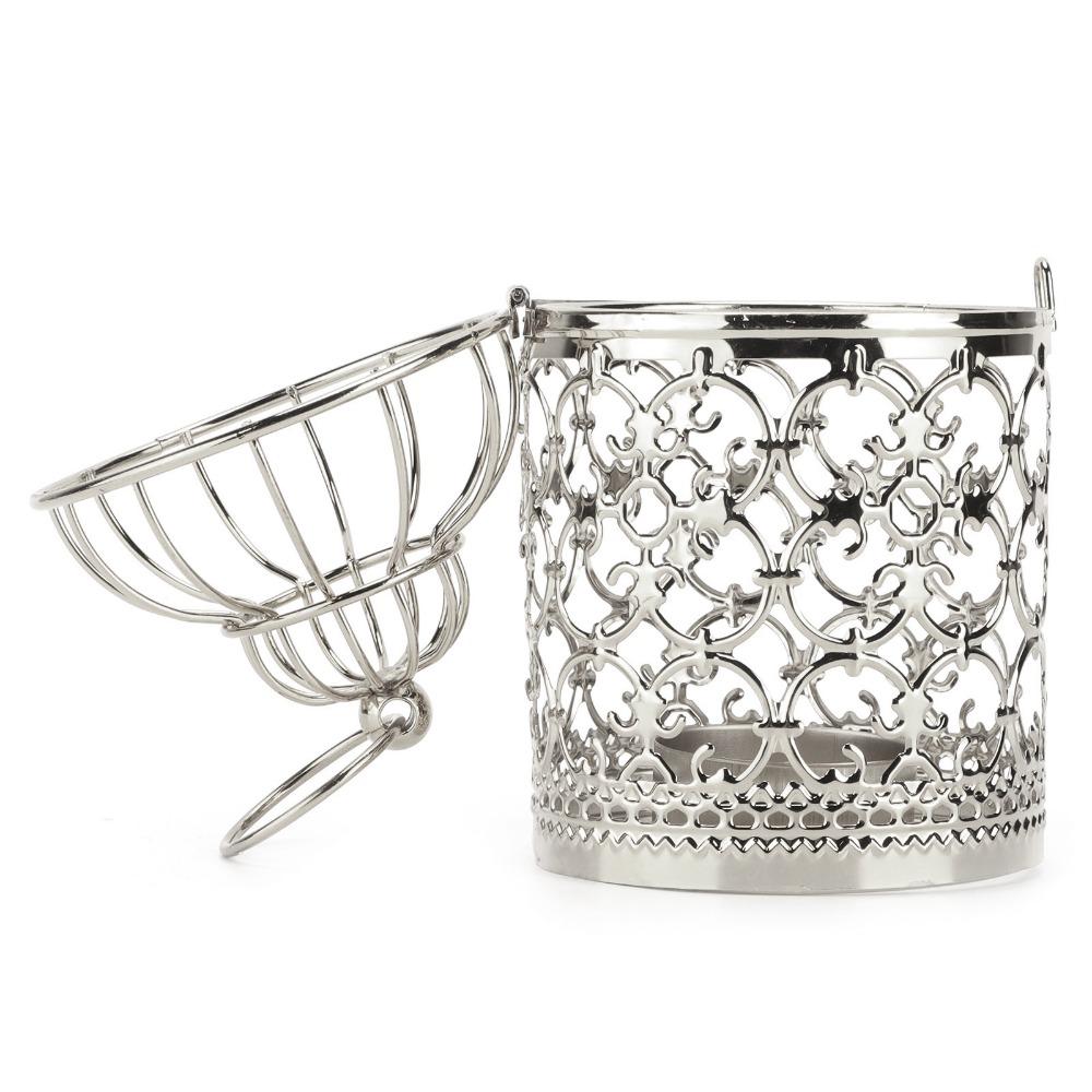 Iron Hanging Lantern Candle Holder Electroplated Birdcage Candlestick Decorations Gift For Events