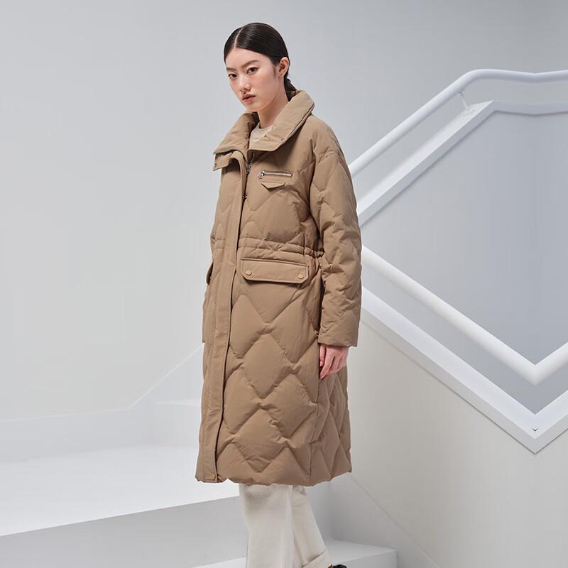 Женский стеганый пуховик Tanbor с длинным воротником-стойкой TD336836