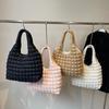 Folded Cloud Bag Women's Down Cotton Clothes Bubble Bag Large Capacity Tote Bag Commuter Messenger Bag Pleated Bag
