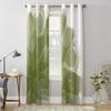 Градиентные акварельные цветы шалфея зеленые оконные шторы для гостиной, дома, спальни, кухни, декор, рождественские занавески