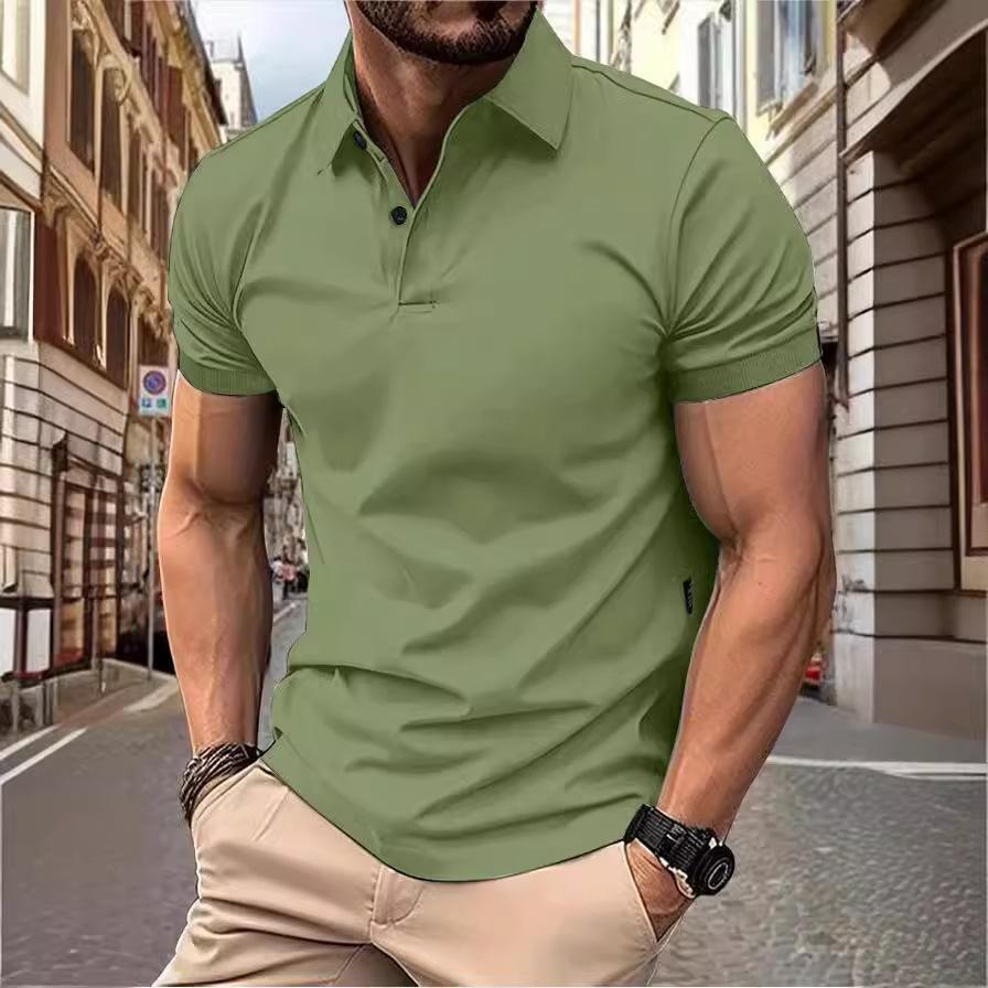 Мужская модная летняя футболка-поло, повседневная дышащая футболка с воротником с лацканами и короткими рукавами, удобная спортивная футболка Yasheng