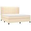 Maison Exclusive - Sommier à lattes de lit avec matelas Crème 180x200 cm Tissu