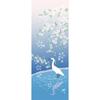 Hamamonyo Illustrated Hand Towel Little Egret and Cherry Blossoms