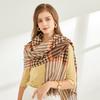 5-Color 2024 Autumn And Winter New Style Simple Temperament Grid Versatile Imitation Cashmere Thick Warm Shawl Scarf For Women