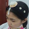 Flower Korea Ethnic Style Hairband Pearl Stage Dance Hair Hoop Sweet Hanbok Wig Headdress  Ladies